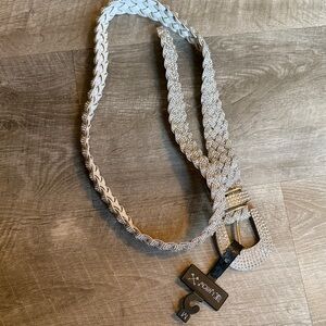 Silver Braided Women's Belt